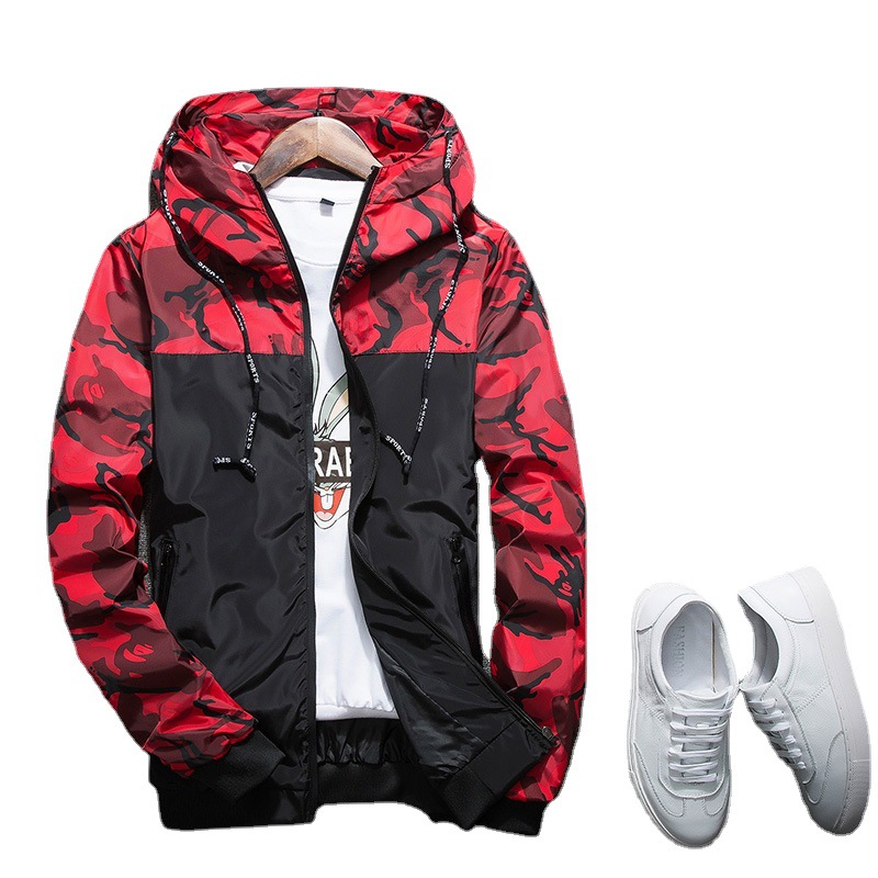 6682 yiqixin primavera y otoño hombres chaqueta de camuflaje chaqueta de los hombres jóvenes casual delgada transfronteriza entrega de una pieza