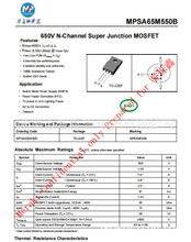 о����MOS��MPSA65M550B��װTO-220F