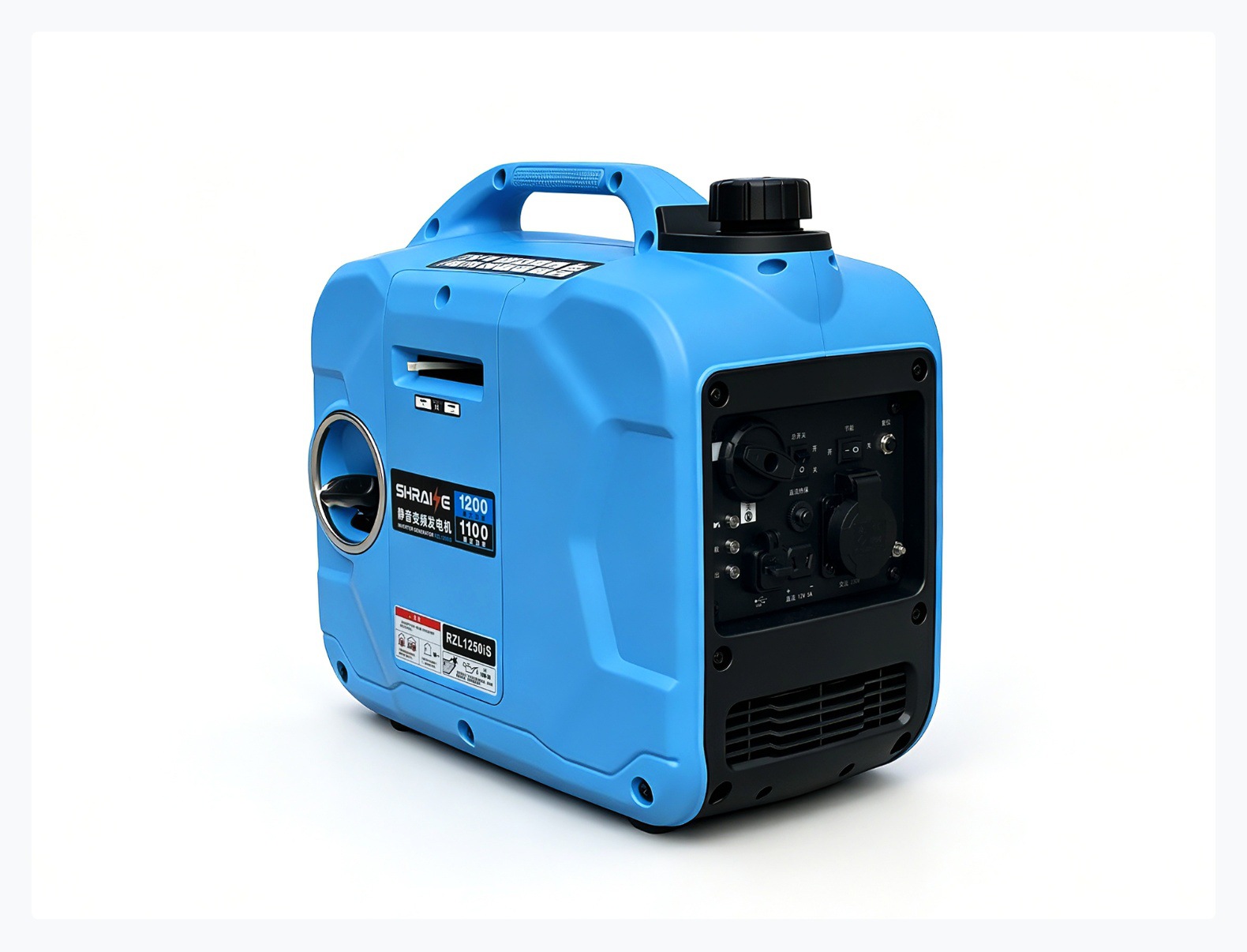 1.2kW Silent Inverter Gasoline Generator Single-Phase 220V Outdoor RV Portable Small Emergency Power Supply