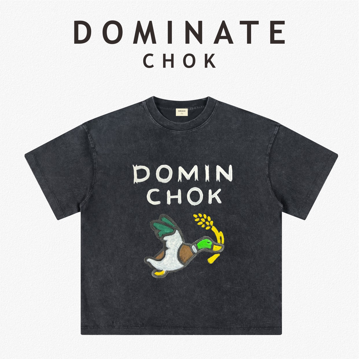 定制/diy|动物 涂鸦手绘美式短袖T恤男新款圆领宽松半袖上衣订制