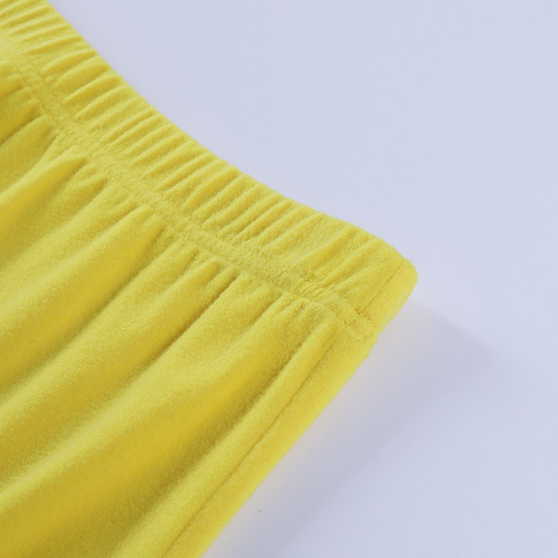 Solid Color Deep V-Neck Tie Backless Top & Skirt Set NSAFS115654
