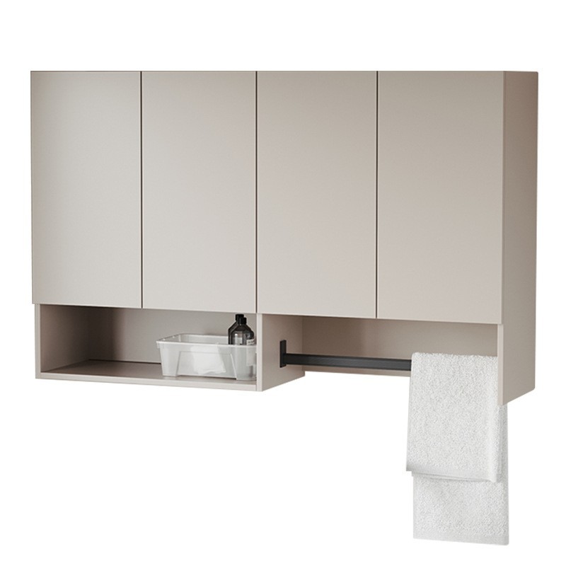 Actualización de aluminio espeso panal balcón cabinet colgante impermeable protección solar balcón lavadora toalla barra cabinet colgante pared armario image 5