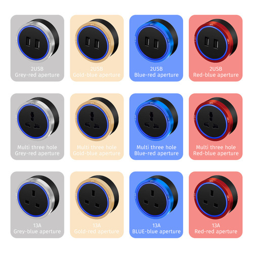 International three/five 5-hole foreign trade kitchen power track socket removable surface-mounted wireless sliding rail row