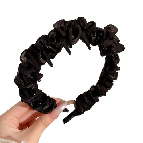 Light Luxury High-End Braided Headband for Women with High Forehead, Facial Cleansing Headband, Teenage Summer Fringe Hairpin Head Accessory, Hair Accessory