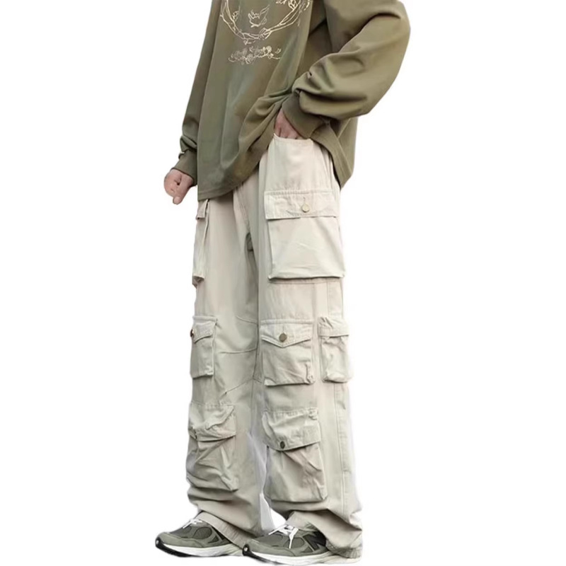 Workwear Pants Loose Fit Street Style Jeans Hip Hop Joggers Parachute Pants Men's