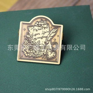 源头厂家直供定制黄铜夹个性化定logo办公文创礼品收纳夹子长尾夹