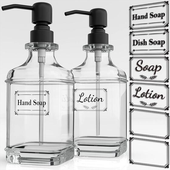 Foreign trade hand sanitizer bottle advanced sense hand sanitizer bottle glass 500ml empty bottle shampoo shower gel bottled