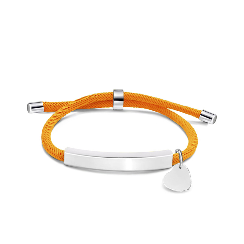 Basic Classic Style Geometric Customization Laser Engraving 201 Stainless Steel Rope Cord String String Bracelets Wholesale display picture 2