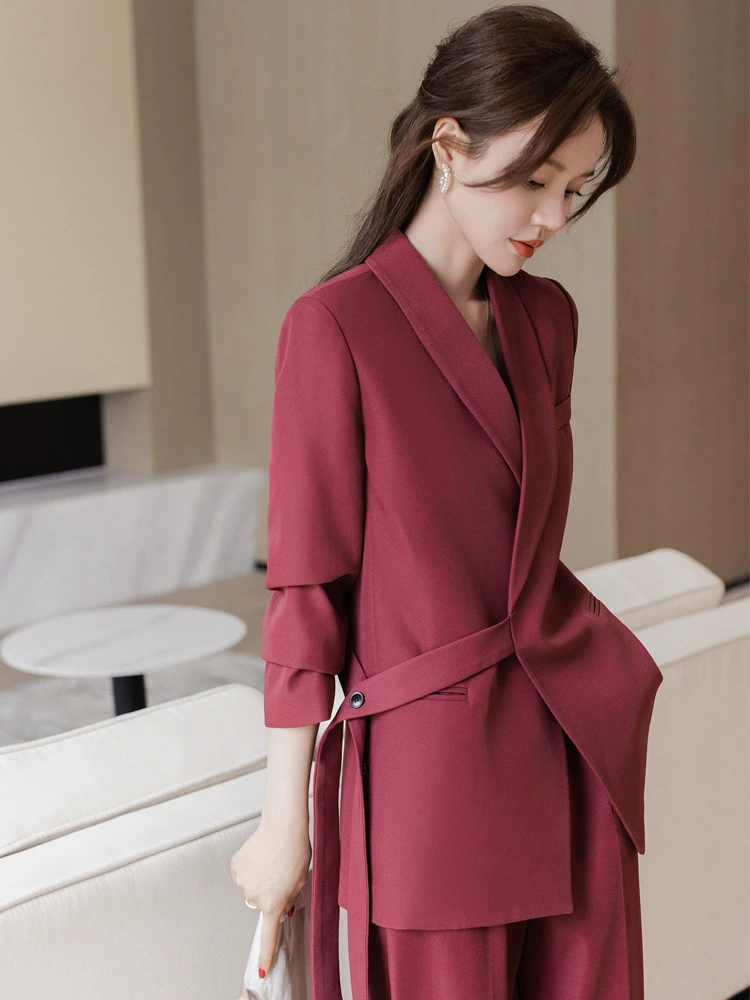 Quilted Autumn Women's Classic Suit Jacket Set, High‑End Tailored, Bright Statement Style