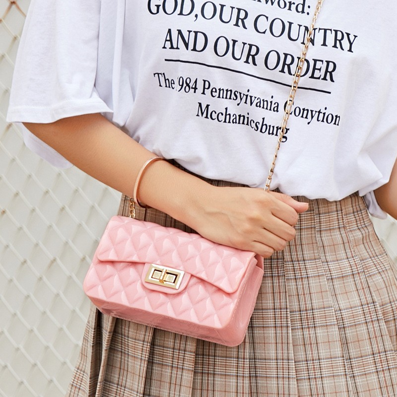 Bolsa de comercio exterior Lingerie Jelly 2024 bolso de hombro cadena bolso femenino de moda versátil bolso móvil de comercio exterior image 5