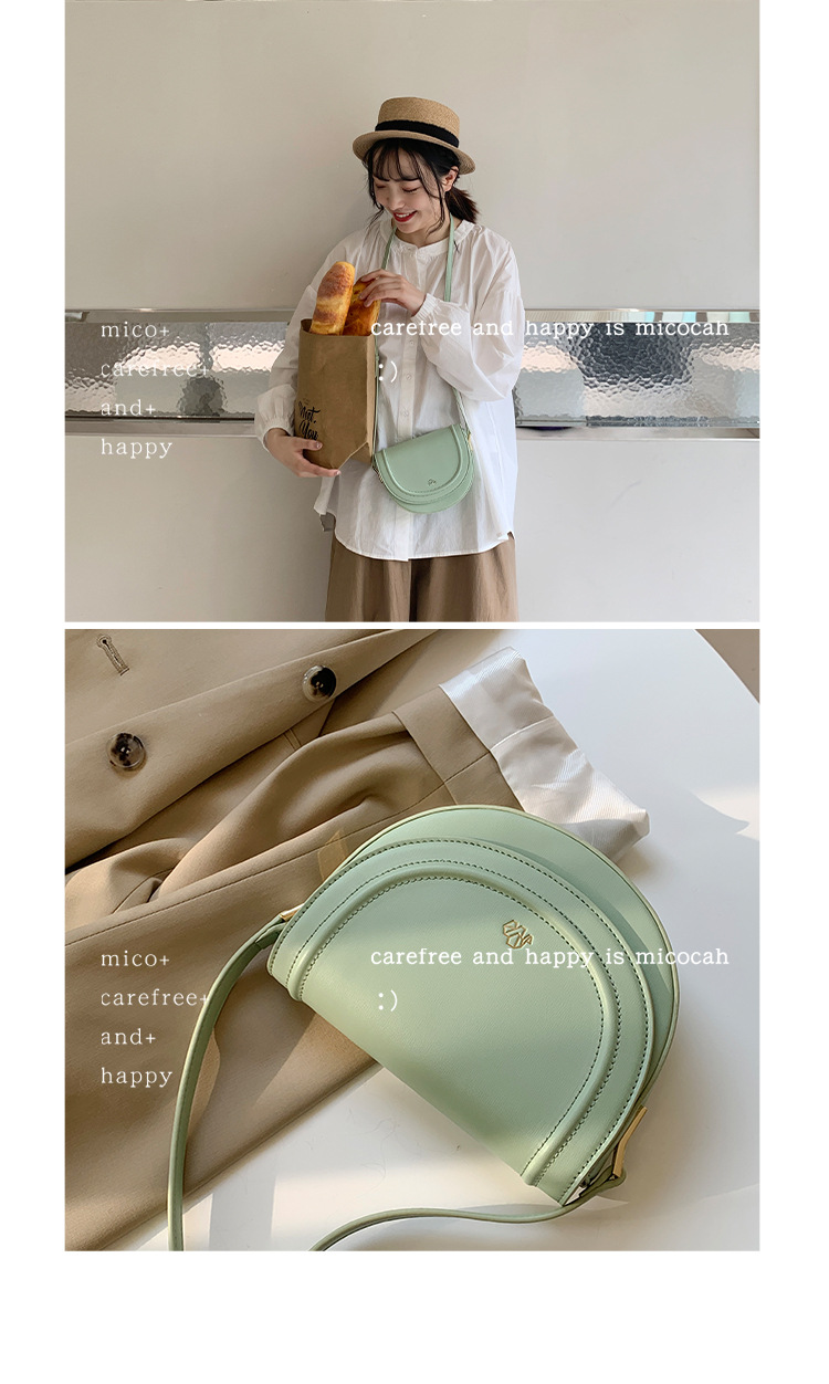 Micocah Bag Neue Halbkreistasche Satteltasche Damen High-End-Textur Nische trendige Schulter-Umhängetasche Sommer_voghion.com