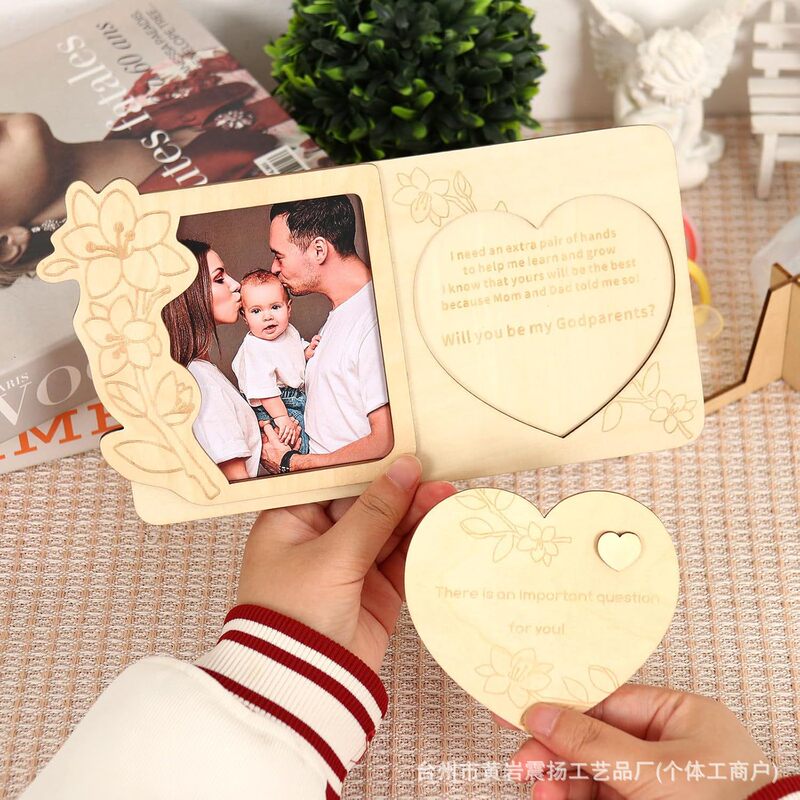 Cross-Border Wooden Photo Frame Ornaments for Mother's Day, Gifts for Mom with Heartfelt Messages and Hidden Blessings, Handmade Ornaments Cross-Border Wooden Photo Frame Ornaments for Mother's Day, Gifts for Mom with Heartfelt Messages and Hidden Blessings, Handmade Ornaments