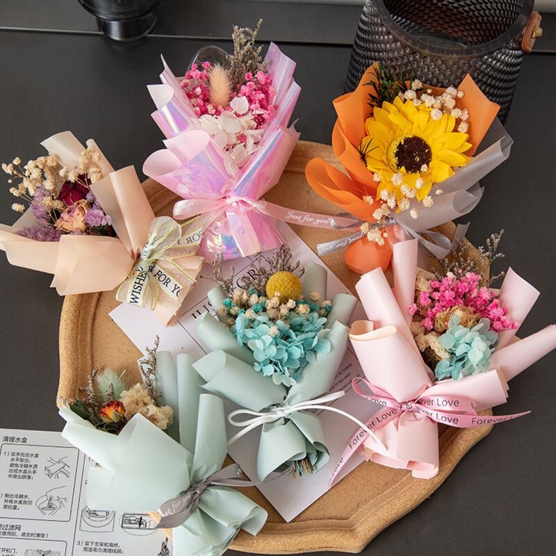 Car Aromatherapy Car Air Outlet Decoration Dried Flowers Small Flower Air-conditioning Port Perfume Eternal Flowers Dried Flowers Ornaments