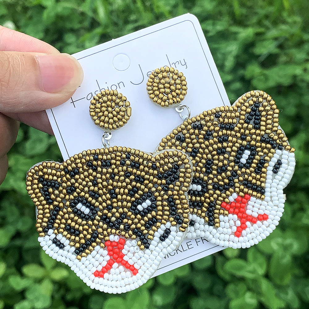 1 Pair Simple Style Dog Panda Amazing cat Alloy Plastic Resin Drop Earrings display picture 1