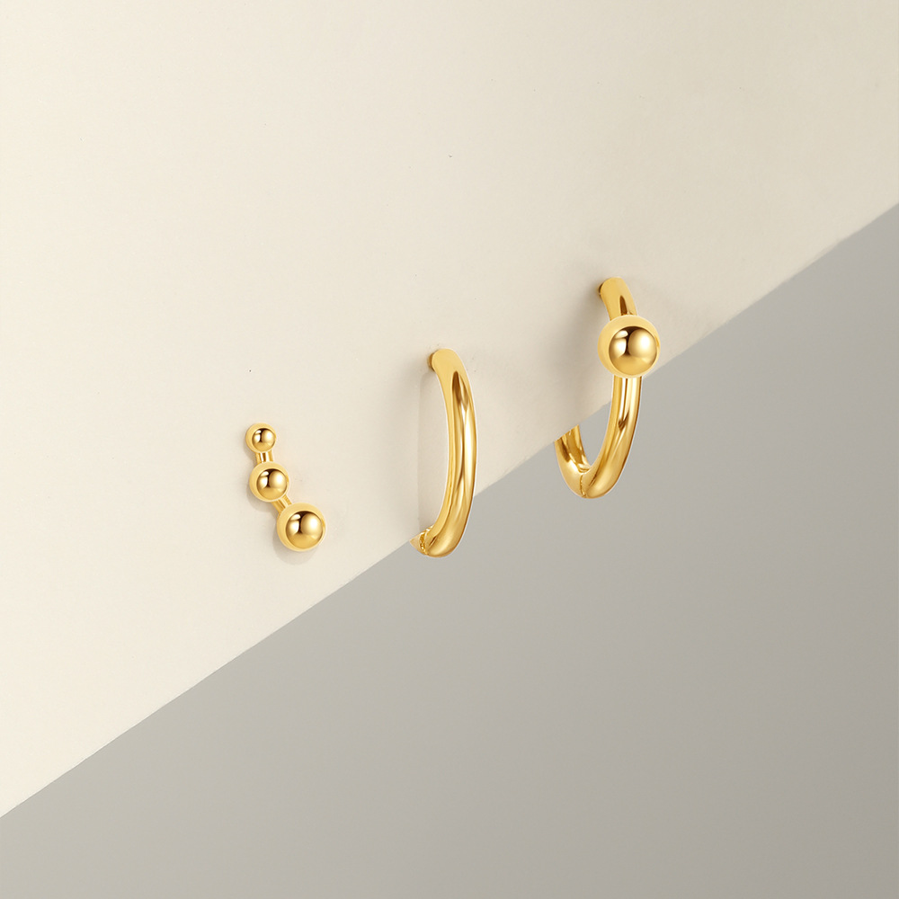 4g Weight 925 Sterling Silver Ear Needle Material Zircon Inlay Material Earrings Classification 1 Set Quantity Holiday, Daily Occasion 925 Sterling Silver Material Geometric Pattern Women's Gender Plating, Inlay Design Simple Style Style 1 Set 925 Sterling Silver Zircon Geometric Earrings 11