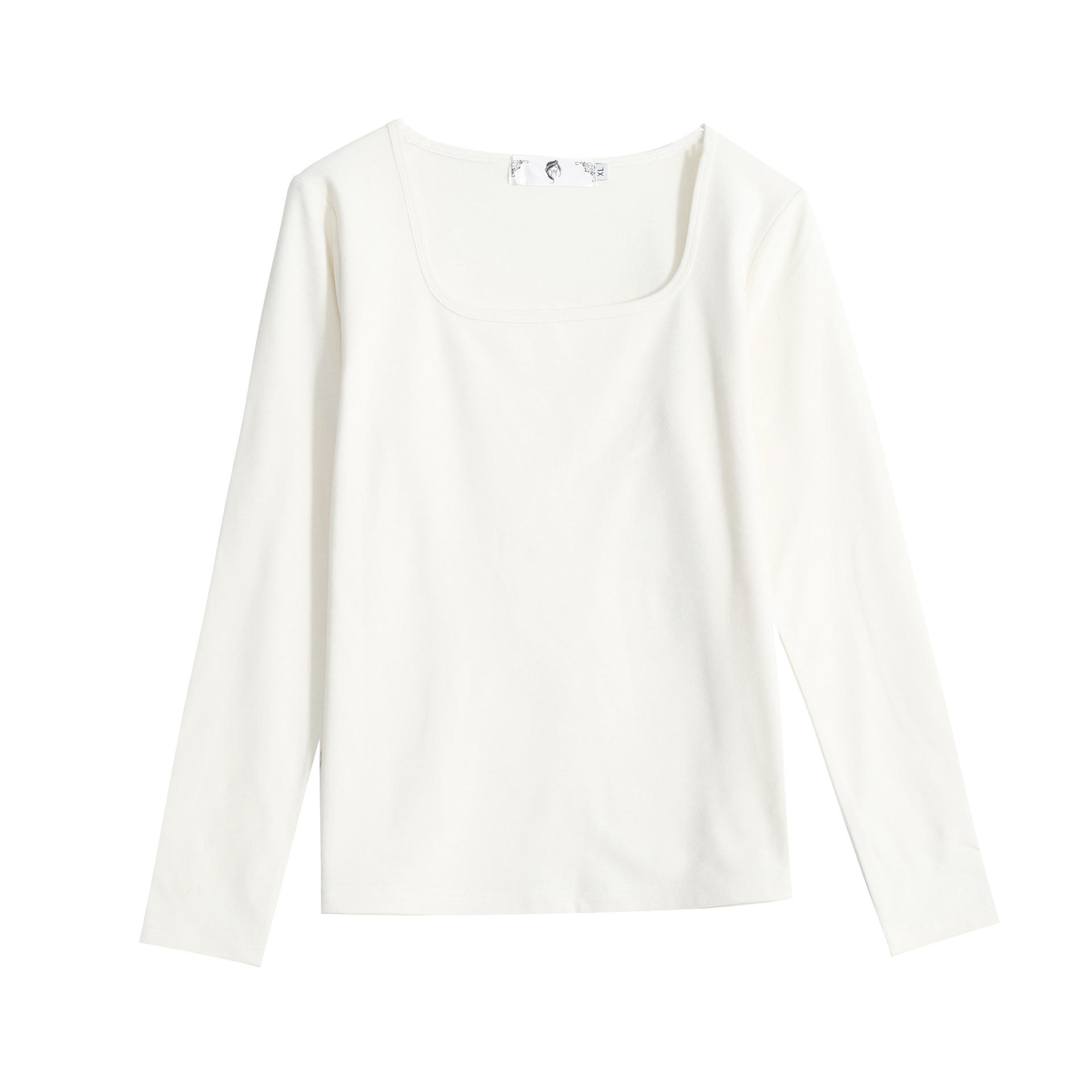 무스 화이트 스퀘어 칼라