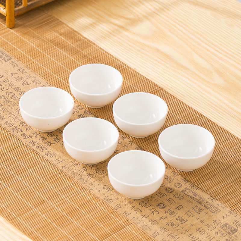 Cuenco de cubierta de porcelana de hueso, grasa de cordero, juego completo de té Chaoshanfu, simple ceremonia de té casera, tetera de té image 8