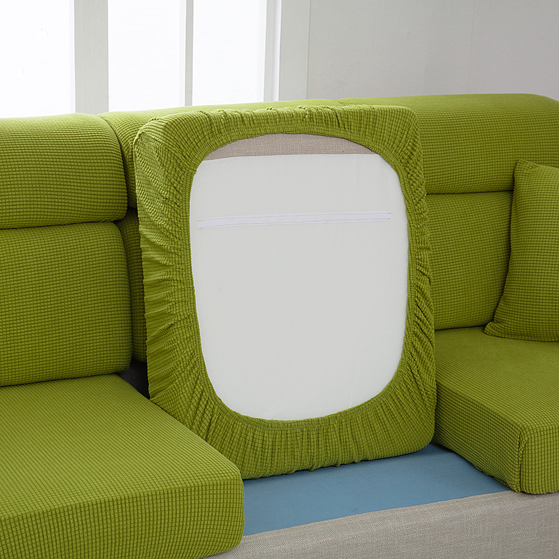 Mais-Samtkissen-Sofabezug, Sofabezug mit vollständiger Abdeckung, hochelastischer Chaiselongue-Kombinationssofabezug, schlicht und modern - 8