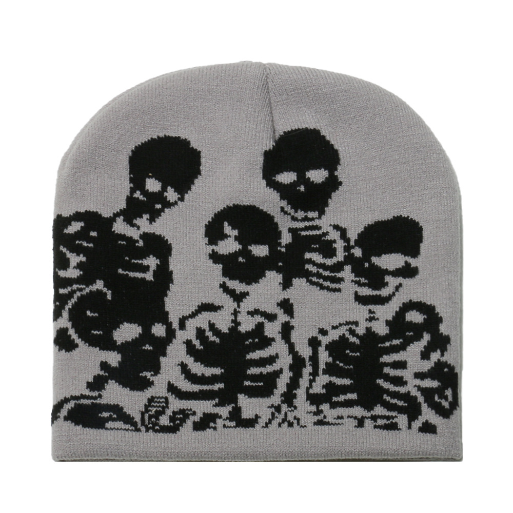Men's Gender Men's Exaggerated Punk Streetwear Skull Skull Eaveless Wool Cap