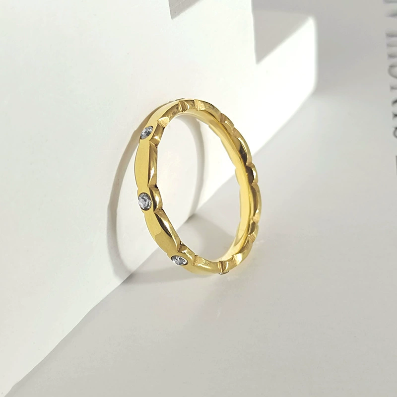 Звезда и Япония и Южная Корея Новая мода волна край мульти-дрель розовое золото хвост кольцо прилив бамбук титановая сталь кольцо