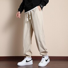 2024潮牌灯芯绒裤子男士春秋款直筒抗皱保暖阔腿秋季运动休闲长裤