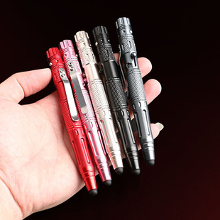Touch screen pen outdoor small Flashlight LED light tactical pen defense pen flash survival life-saving pen gift pen