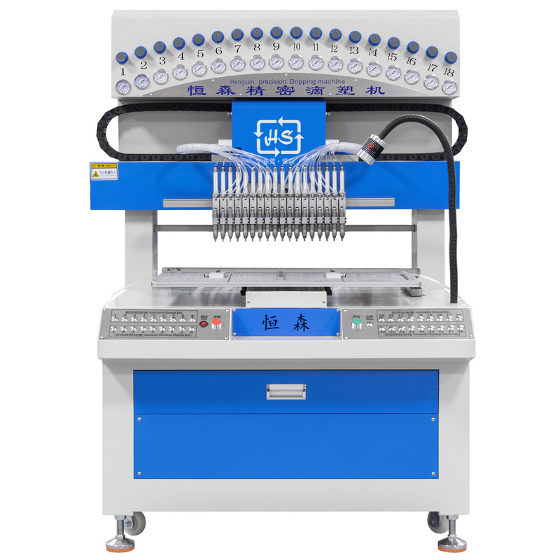 厂家供应18色硅胶全自动滴塑机 硅胶滴塑机滴胶机 PVC商标点胶机