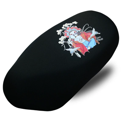Electric car cushion, cover waterproof sunscreen all-inclusive four - mesh-beijing-opera-small-size-black