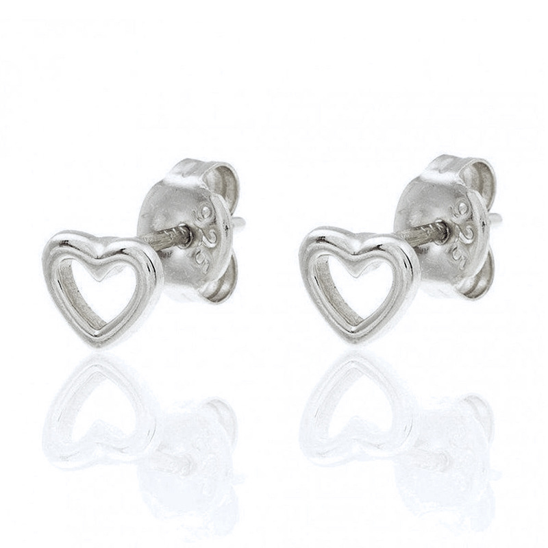Cute Heart-shaped Small Stud Earrings Hollow Love Temperament Earrings Ear Buckle Ear Jewelry display picture 2