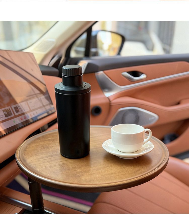 High-End Universal Car-Mounted Floating Small Table Tray with Cup Holder, Tea Tray, Tea Table Storage Accessory