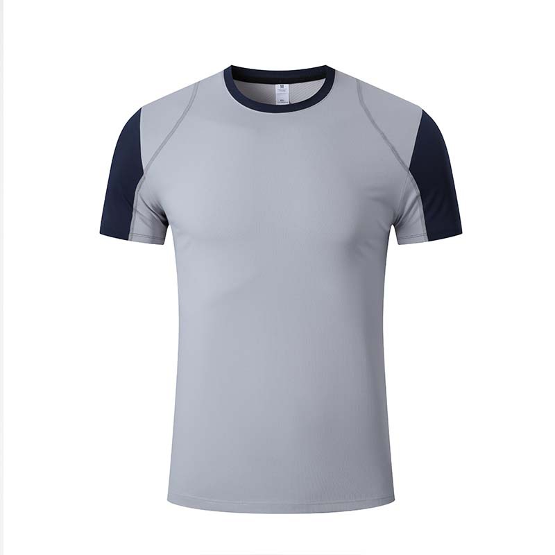 Verano al aire libre de los hombres y las mujeres deportes ropa de secado rápido camiseta running fitness grupo ropa cuello redondo superior manga corta impreso LOGOU