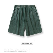 定制春夏新款重磅潮牌男士短裤水洗做旧跨境欧美五分裤宽松短裤男