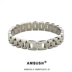 AMBUSH Watch Strap Bracelet Titanium Steel Simple Metal Bracelet for Men and Women Japanese Niche Brand Design Neutral Style