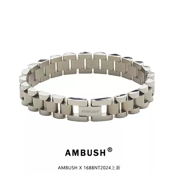 AMBUSH Watch Strap Bracelet Titanium Steel Simple Metal Bracelet for Men and Women Japanese Niche Brand Design Neutral Style