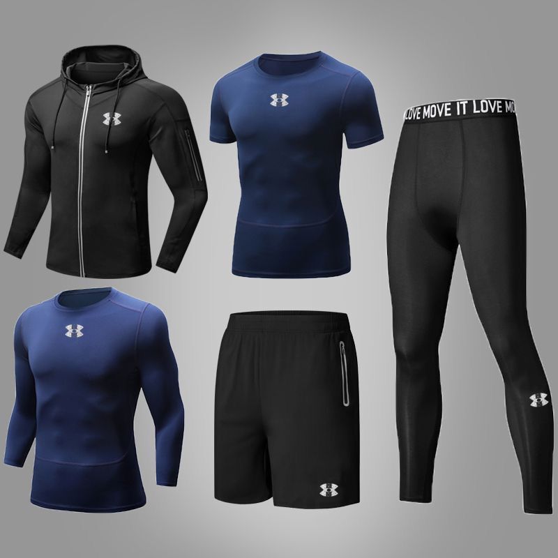 Men's Gym Fitness Sports Suit Outdoor Running Basketball Training Breathable High-Elastic Tight-Fitting Quick-Drying Leggings Men's Gym Fitness Sports Suit Outdoor Running Basketball Training Breathable High-Elastic Tight-Fitting Quick-Drying Leggings