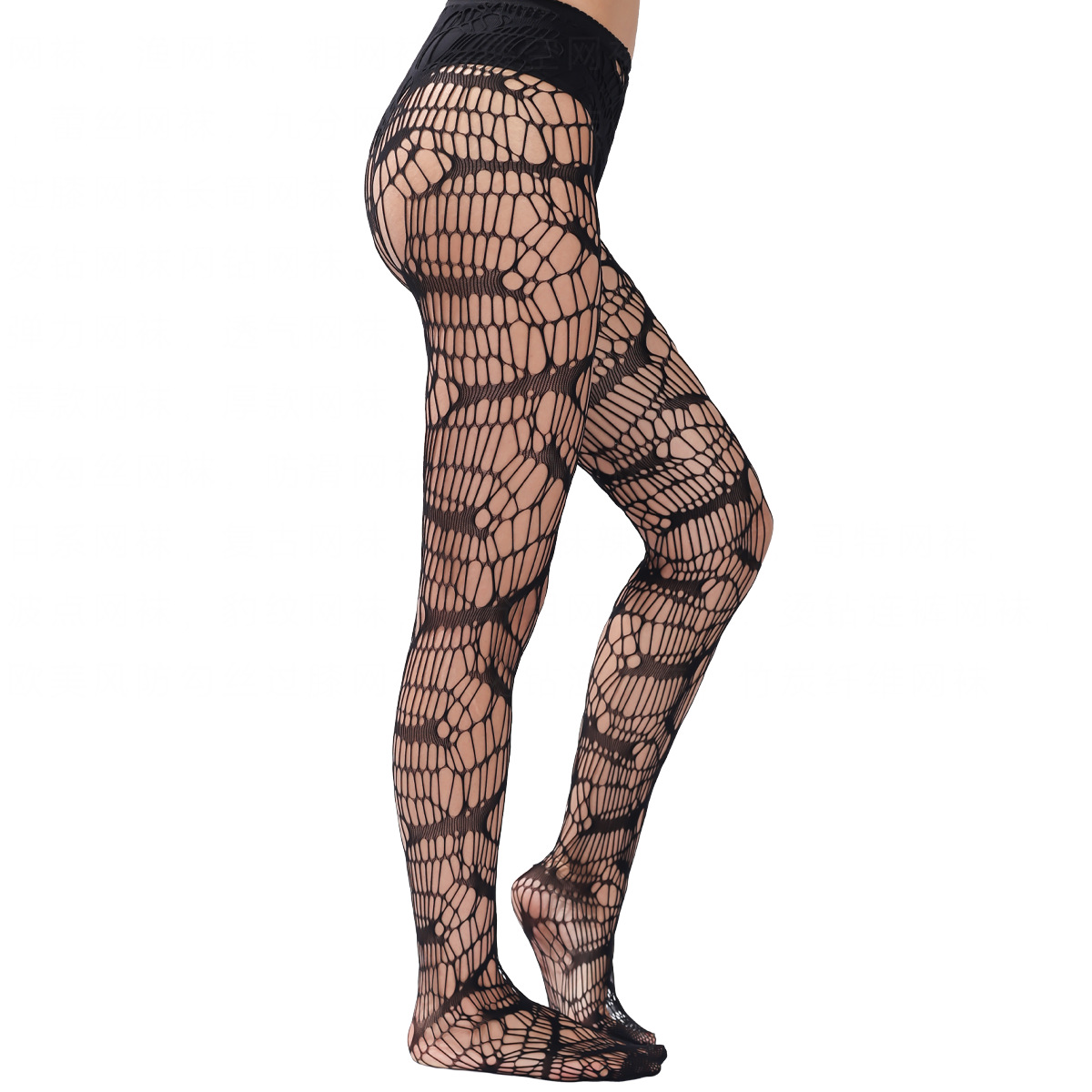 European and American Pantyhose Summer Fishnet Stockings Fashionable Girls Sexy Pattern Jacquard Lace Hollow Retro