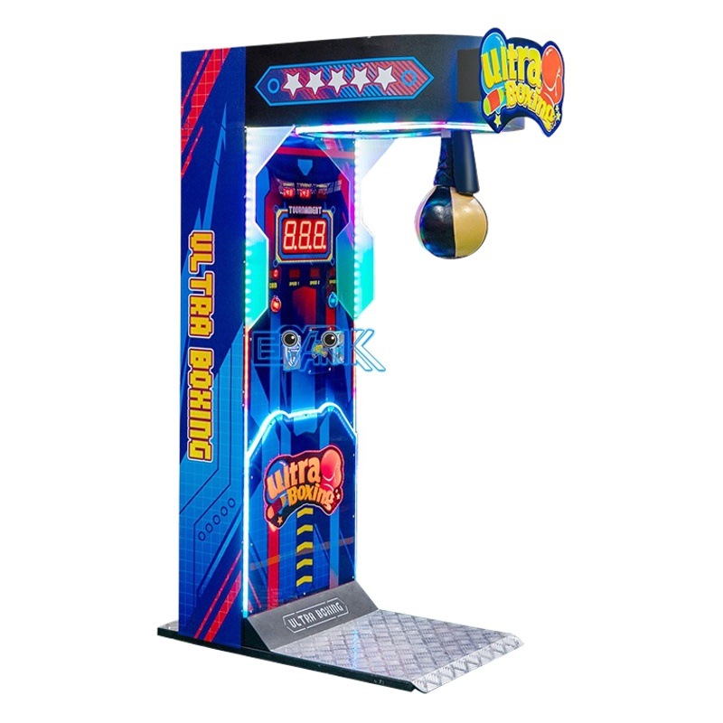 Máquina de Juego de Boxeo Arcade de Gran Tamaño, Máquina de Juego Arcade Hercules Dragon Fist, Equipo de Arcade que Funciona con Monedas, Máquina de Medición de Fuerza de Boxeo