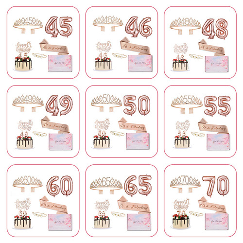 Factory direct supply fashion alloy hair accessories crown birthday crown set wedding headdress party decoration headdress set