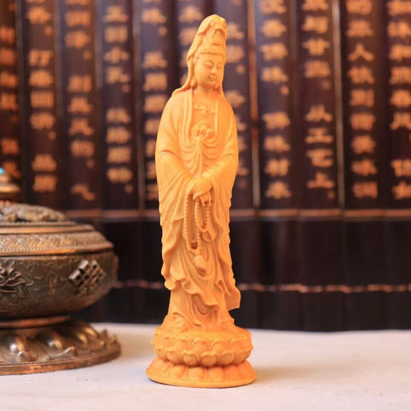 批发崖柏观音摆件释迦摩尼佛手把件实木雕刻桌面摆饰宝宝佛手把件|undefined