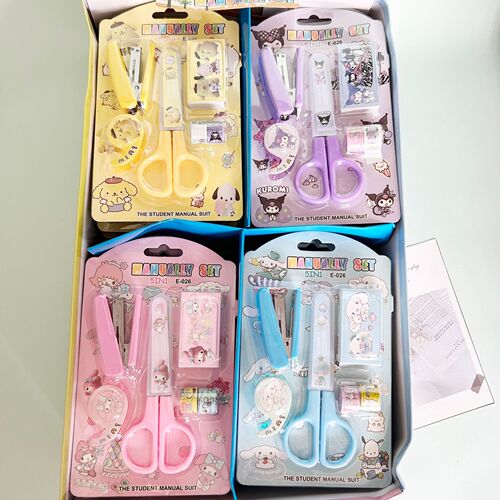 Sanrio stationery set student stationery scissors stapler tape sticker set school supplies children's gifts