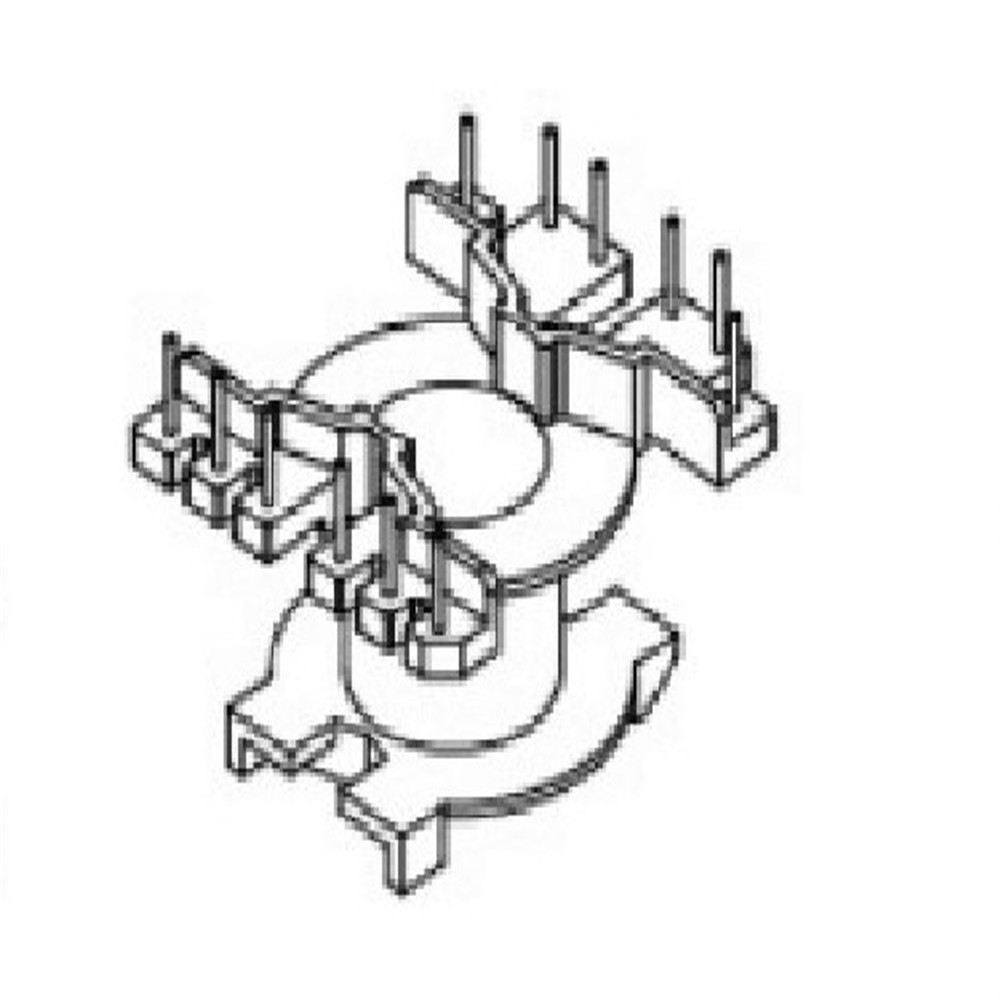 PQ3225距加宽电木骨架PQ26双槽变压器骨架立式6-2-4