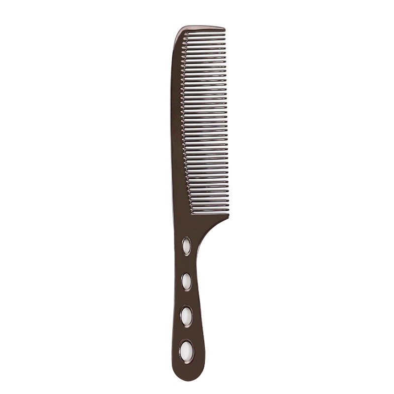 Peine de barbero para cortar el cabello, peine plano, peine galvanizado, peine de aluminio espacial, peine ligero para cortar el cabello en casa, peine tipo manzana, peine de peluquería para mujer.
