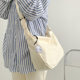 Korean style versatile student ins Japanese Harajuku simple waffle casual artistic one-shoulder crossbody solid color dumpling bag