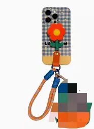 Soporte de flor de nylon naranja azul a cuadros cxj