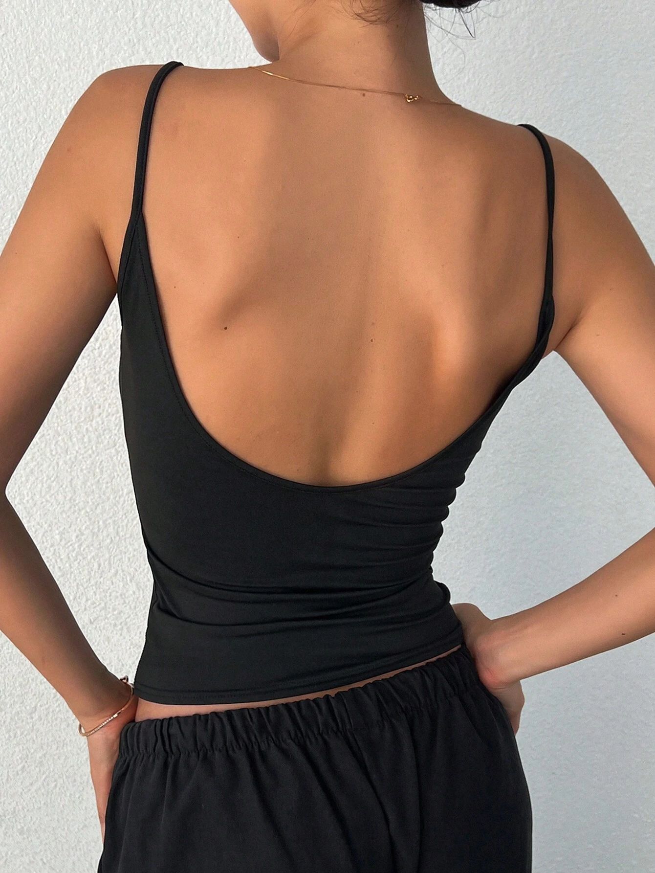 2026 Spicy Girl Style, Backless Camisole Vest, Women's Inner And Outer Tops_ecoleips.com