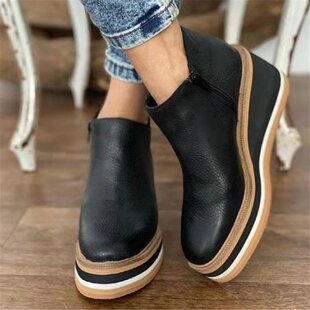 2021 New Autumn and Winter Independent Stand and Naked Short Boots Women's Cecil Boots Thick Sole High Heel Fashion Boots Large Size Women's Shoes
