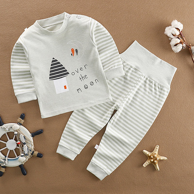 Infants Cotton Underwear suit men and women baby Paige Nursing belly Autumn coat Long johns children Cartoon Home pajamas