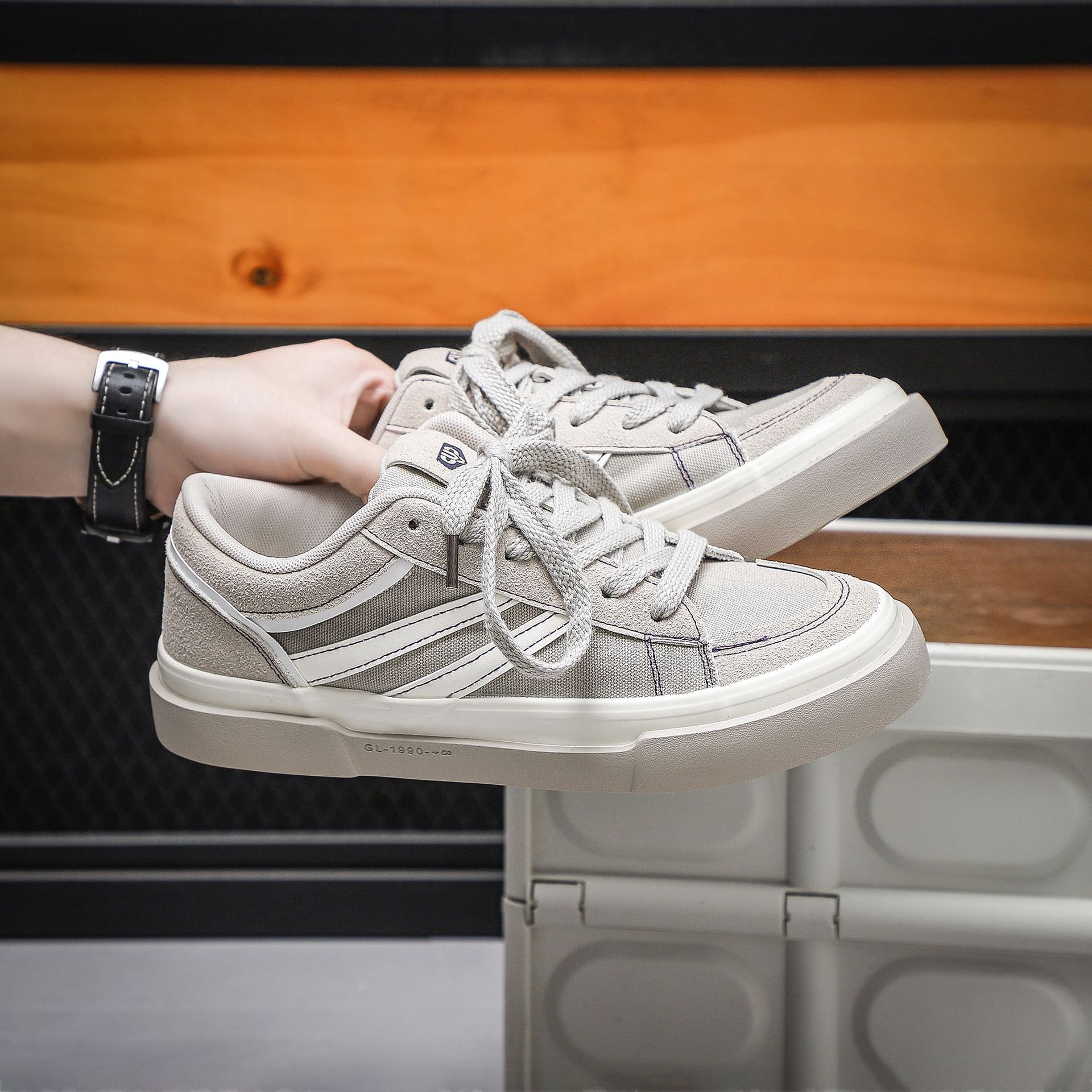 Retro estilo de puerto zapatos de piso grueso para hombres 2025 verano nuevos zapatos de lona estudiantes zapatos casuales de nicho image 9