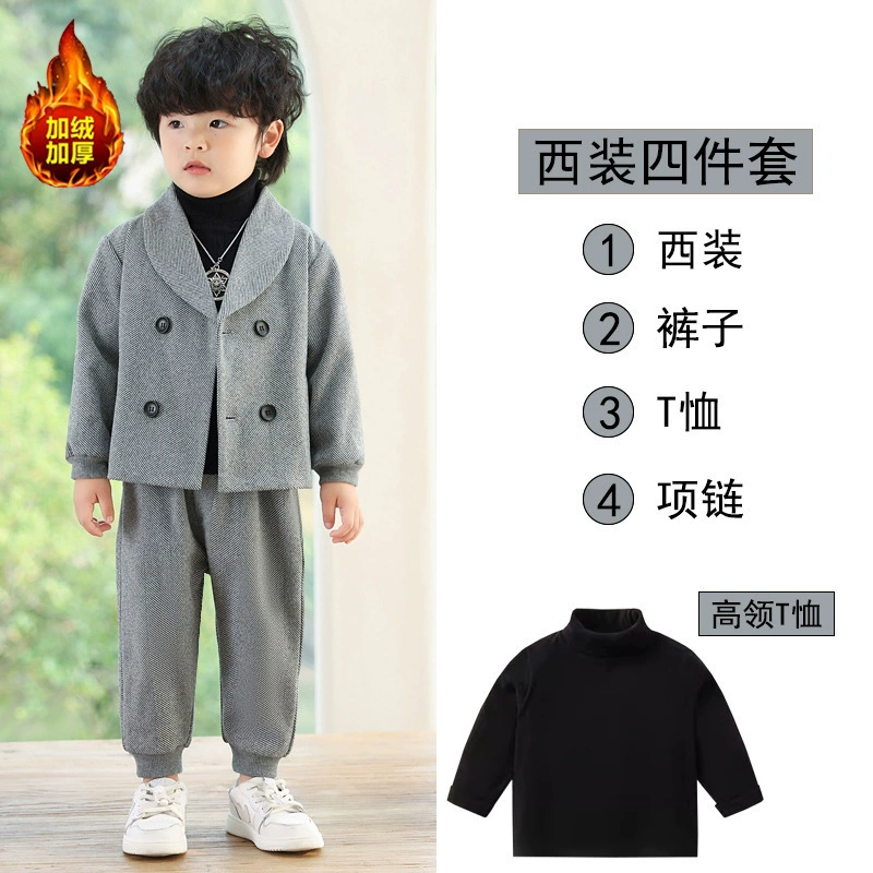 Детский fleece классический костюм для отдыха, костюм цветочного мальчика, платье девочки цветов, корейский стиль, для выступлений