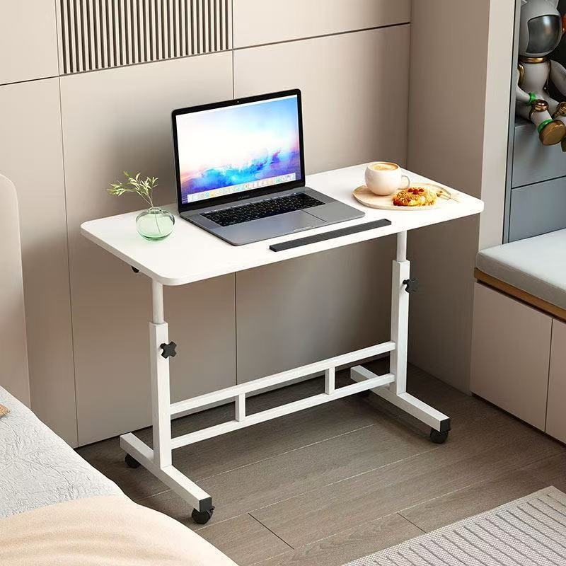 Folding Table Mobile Computer Simple Small Table with Roller Lift Table Universal Wheel Desktop Bed Foldableing Table